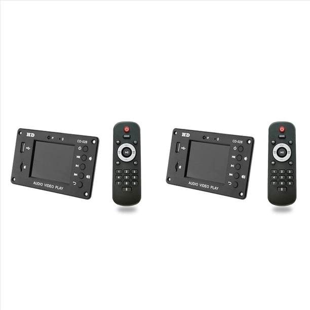 2X Portátil HD Car Lossless Formato Completo Mp5 Bluetooth 5.0 Calendario Reloj Despertador Pantalla TFT de 2,8 Pulgadas Módulo de Audio FM