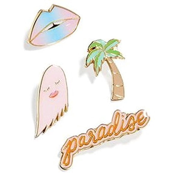 Celebrate Shop 4-Piece Enamel Pin Set - Flair Pin Sets Paradise