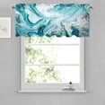 thumbnail image 3 of Blue Valances for Windows Window Treatment Valances Rod Pocket Kitchen Curtain Valances,Valances for Living Room Windows 52X18 Inch Kitchen Curtains, 3 of 6