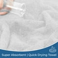 thumbnail image 3 of Dan River 3 Piece Towel Set Soft Quick Drying Cotton Bath Towel For Gym, Spa and Bathroom - White, 3 of 11