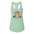 thumbnail image 2 of Lion Throne King Crown Animal Lover Ladies Racerback Tank Top, Mint, Small, 2 of 3