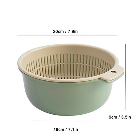 Strainer Basket,Double Layer Vegetable Washing Washing Drain Basket Kitchen Supplies Built for the Future