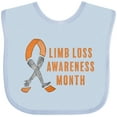 thumbnail image 3 of Inktastic Limb Loss Awareness Prosthetic Leg and Arm Orange Ribbon Boys or Girls Baby Bib, 3 of 4