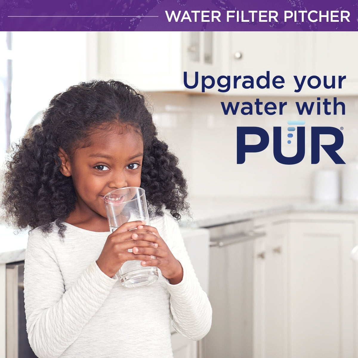 PUR 30-Cup Water Filter Dispenser System, W 15.3" x H 10.1" x L 5.3", Pearl, DS1800IA