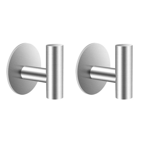 2pcs SelfAdhesive Hooks HoleFree Wall Hanging Hooks Towel Stands