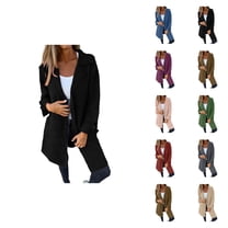 Cardigan Sweaters for Women 2025 Long Sleeve Lapel Button Melton Wool Sweater Jacket Coat Womens Cardigan Sweaters