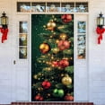 thumbnail image 4 of Cubierta decorativa para puerta con muñeco de nieve navideño Tapiz decorativo Cortina para puerta de fiesta navideña Tapiz Cubierta para puerta Decoración para fiesta navideña, 4 of 7