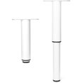 thumbnail image 3 of Hweilai 2 Pcs Legs for Slatted Bed Base, Heavy Duty Adjustable Footboard 18-34cm (White), 3 of 5