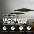 thumbnail image 2 of Four Seasons Courtyard 9 Foot Outdoor Backyard Patio Market Umbrella, Taupe, 2 of 8
