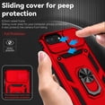thumbnail image 4 of JTCASES for iPhone 8 Plus/7 Plus Case, Heavy Duty Protection Magnetic Car Mount Rotating Stand [Slide Camera Window] Rugged Shockproof Anti-fall Shell for iPhone 8 Plus/7 Plus, Red, 4 of 8
