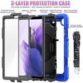 thumbnail image 2 of Timoom Samsung Galaxy Tab A7 Lite Case 8.7 inch 2021(SM-T220/T225), with Screen Protector Pencil Holder Kids Shockproof Rugged Silicone Cover 360 Stand Hand Strap for Galaxy Tablet A7 Lite,Black, 2 of 7