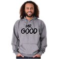 thumbnail image 4 of Just Married Newlyweds Cute Matching Men's Big & Tall Graphic Hoodie Brisco Brands 2X, 4 of 5