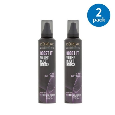 LOreal Paris Advanced Hairstyle BOOST IT Volume Inject Mousse, 8.3 Oz (Pack of