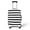 Black and White Striped Design, variant on HELLHERO Butterfly Leopard Print Travel Protection Cover, Polyester Spandex Anti Stain Durable Luggage Protective Cover Suitcase Sleeve All Size