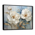 thumbnail image 2 of Designart "Simplistic Ivory Carnations I" Carnations Floater Framed Canvas Prints, 2 of 5