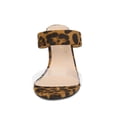 thumbnail image 6 of BLISSFUL STEP Women's Dual Clear Strap Block Heels Mules Slides Sandals Leopard 6, 6 of 6