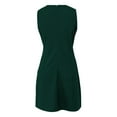 thumbnail image 4 of QHFBli Work Dresses for Women 2025 Spring Business Formal Short Dress Sleeveless Button Down Elegant Office Outfits, 4 of 4