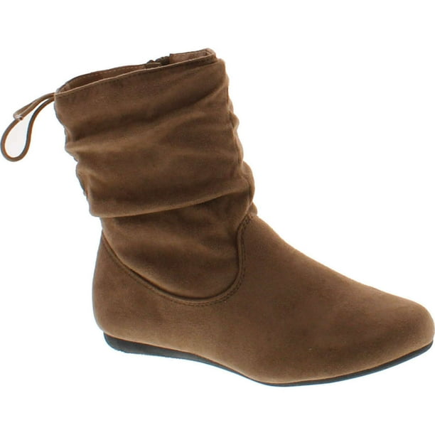 mid calf flat slouch boots