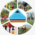 thumbnail image 4 of CSChome Blocs de Route de Football Couleurs Vives Forme Triangulaire Disques d'Entraînement de Football Accrocheurs avec Trou, 4 of 7