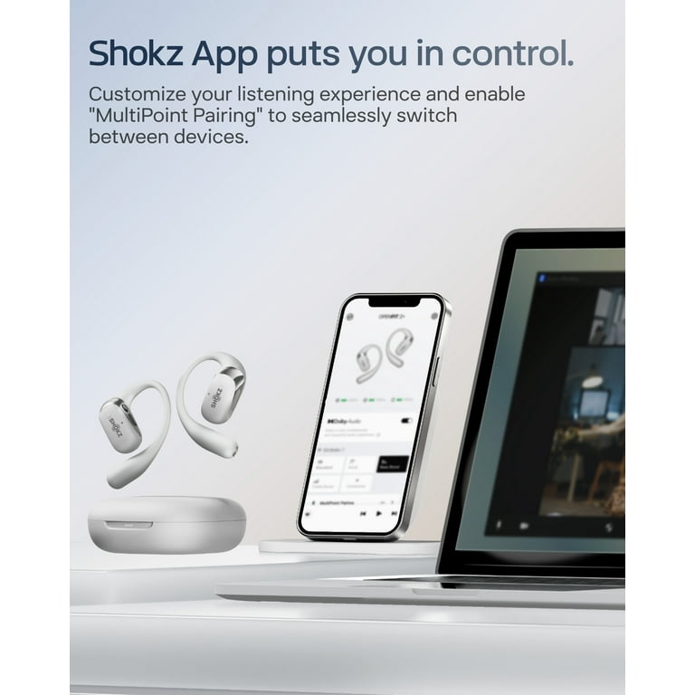 SHOKZ New OpenFit 2+ Open-Ear Headphones, Dolby Audio Enabled