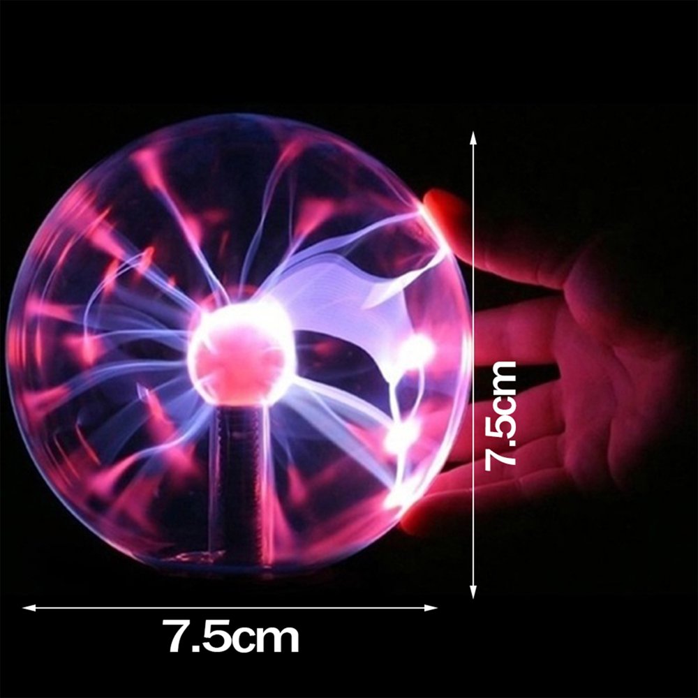 DODOING Magic Plasma Ball , Touch Sensitive Plasma Sphere Lightning Crystal Globe Lamp Light
