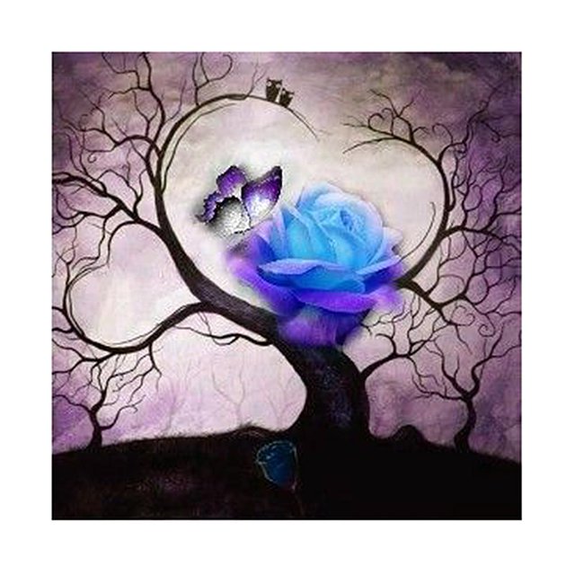 Cuadros Decorativos 5D DIY taladro completo diamante pintura amor árbol cruz puntada bordado mosaico JShteea Nuevos Originales