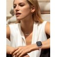 thumbnail image 5 of Wearlizer Leather Watch Band Compatible with Apple Watch Bands Women 38/40/41/42/44/45/46/49mm Slim X-Shape Metal Buckle Strap for Series 11/10/9/8/7/6/5/4/3/SE/Ultra 3/2/1, 5 of 6