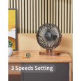 thumbnail image 2 of 6.4 Inch USB Small Desk Fan, Quiet Portable Desktop Table Fan, 360 Adjustment Personal Mini Fan for Home Office Car Outdoor Travel (Black wood grain), 2 of 5