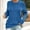 Blue, variant on Women's Solid Crewneck Sweatshirt Long Sleeve Fitted Pullover Top Stretch Cotton Casual Basic No Hood Pullover Relaxed Fit Tops
