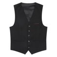 thumbnail image 4 of Men's Business Slim Formal Vest Plain Breasted Suit Waistcoat, 4 of 5