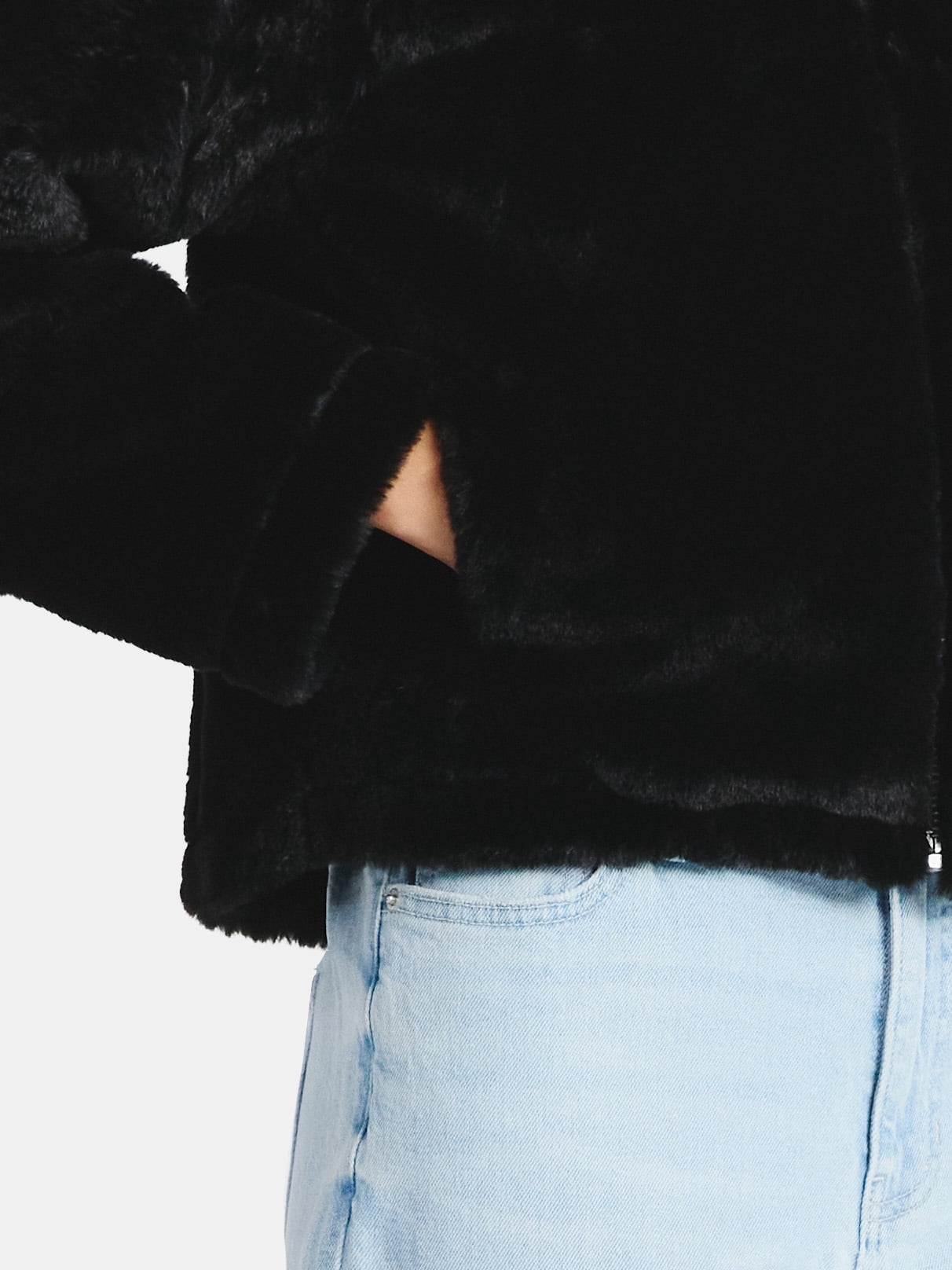 No Boundaries Faux Fur Jacket, Women's