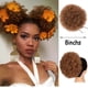 thumbnail image 3 of Soidarity Clip de cola de caballo afro sintético, peinado único con facilidad y moño de pelo sintético afro rizado corto Cuidado del cabello negro natural, 3 of 6
