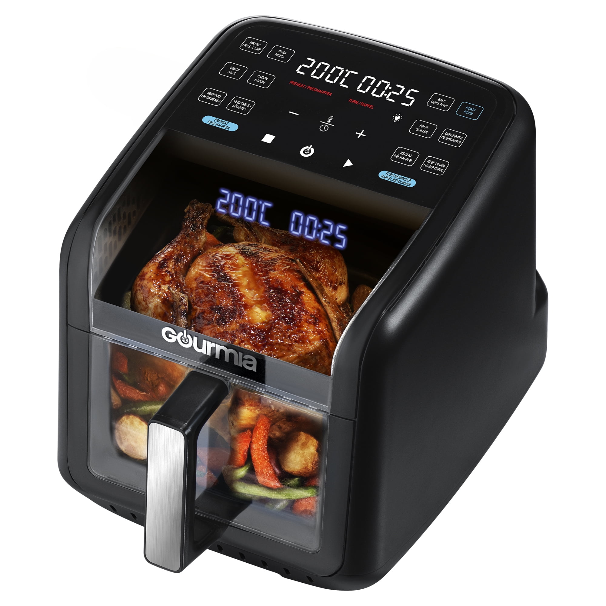 Gourmia Panorama 7-QT Digital Air Fryer w/ Panoramic View GAF7020