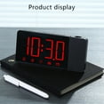 thumbnail image 4 of Projection alarm clock with radio dual alarm time LED display electronic clock, 4 of 6