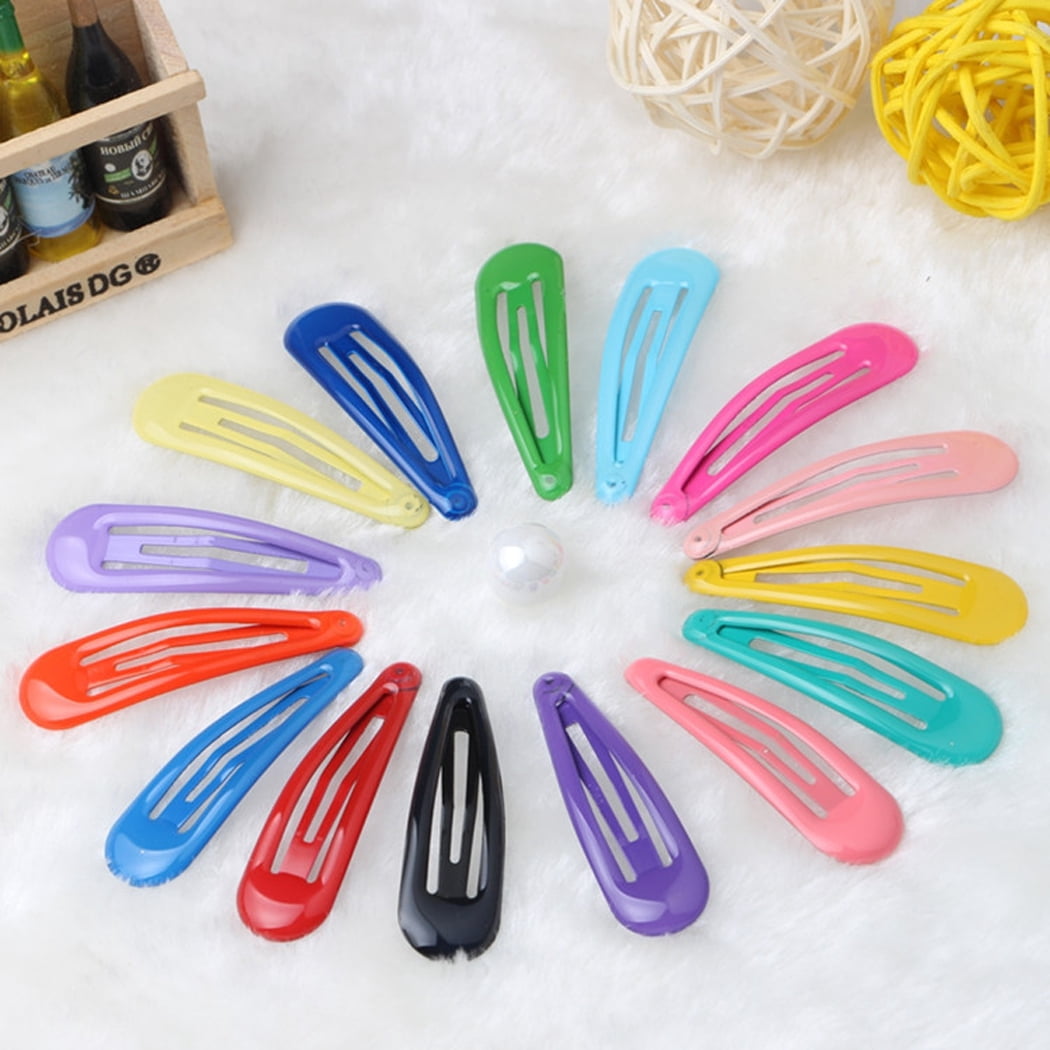 Coofit 100Pcs Girls Hair Clips No Slip Metal Snap Hair Clips Hair Clip