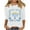#010-Multicolor, variant on Craaazy Hanukkah Shirts for Women Athletic Casual Menorah Printed Round Neck 3/4 Sleeve T-shirts Gifts