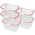 thumbnail image 5 of OUNONA Portable Plastic Fruit Basket with Strong Bearing Capacity for Storage Transparent Color Safe and Smooth Edges 5 Pieces, 5 of 6