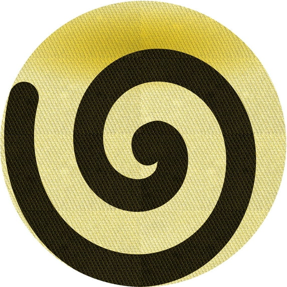 Ahgly Company Machine Washable Indoor Round Transitional Dark Bronze Brown Area Rugs, 6' Round