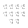 thumbnail image 1 of Fastener Clasps for DIY Jewelry Making 10Pcs Plated Ribbon Ends Silver Accessories, 1 of 2