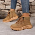 thumbnail image 2 of SCHUHLAND Women's Casual Solid Hiking Sneakers with Soft Sole, Non-Slip, Lace Up, Round Toe, Thick Bottom, Medium Heel, 2 of 16