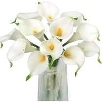 Artificial Calla Lily Flowers Wedding Bouquet Flower Decor Yellow Flower 10pcs Home Decoration Faux Calla Lilies Flower, Red Yellow