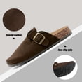 thumbnail image 4 of HSBDNZQ Suede Clogs for Women Men Cork Footbed Mules with Arch Support，Adjustable Buckle Closed Toe Slip-On Slippers, Comfortable Non-slip Rubber Sole House Sandals for Casual Indoor Outdoor Wear, 4 of 7