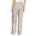 thumbnail image 3 of Picia Rose Flowers Womens Soft Woven Cotton Elastic Waistband Sleep Pajama Pant Lounge Sleep Pant With Pockets And Drawstring-Small, 3 of 9