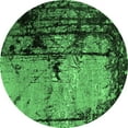 thumbnail image 1 of Ahgly Company Indoor Round Oriental Emerald Green Industrial Area Rugs, 3' Round, 1 of 4