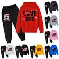 thumbnail image 4 of Teen Girls Sweatsuits Sets 2 Piece Valentines Day Sweatshirt and Sweatpants Set Long Sleeve Pullover Lovers' Clothes Valentines Day Print Sweatshirt Boys Hoodies for Girls 9-10 Years, 4 of 4
