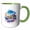 Green/White, variant on 3drose, Maine State. Usa. Landmarks and Colorful Landscapes. Graceful Gift, 15oz Mug