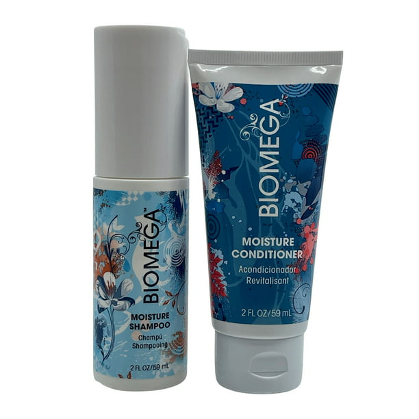 Biomega Moisture Shampoo 2 OZ & Conditioner  OZ Dry Hair Set of 2 -  