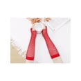 thumbnail image 5 of INSPIRE CHIC Women's Long Elastic Mesh Gloves Rhinestone 80s Cosplay Net Half Finger Sleeves for Female Halloween Party Dance Costume Red, 5 of 6