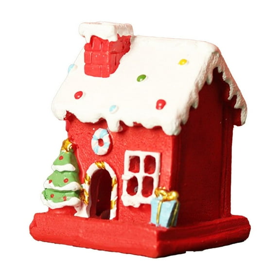 Qocolhg Christmas Gingerbread House Ornaments, Christmas House Hanging Decor Gingerbread Decor Miniature Gingerbread House Gingerbread House Ornament Gingerbread Ornaments Resin Indoor Soft Clay