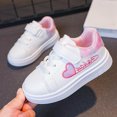 thumbnail image 4 of Dakaela 4-12YGirls Running Shoes Sweet Heart Pattern Soft Breathable Comfortable Casual Flat Fashion Sneakers with Hook and Loop, 4 of 7